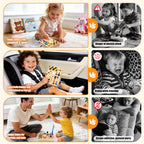 Konijiwa Montessori Busy Board with LED Light Switches, Toddler Sensory Toys for 1-3 Year Old Boys and Girls