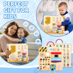 Konijiwa Montessori Busy Board with LED Lights, 1+ Years
